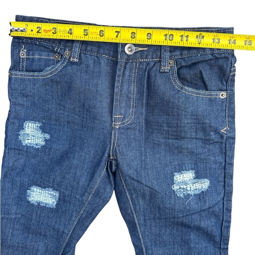 Lucky Brand Jeans Girls 12 High Waist Billy Straight Stretch Denim Distressed - Picture 7 of 9